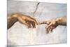 Creation of Adam Detail Hands-Michelangelo Buonarroti-Mounted Art Print