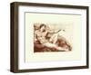 Creation of Adam (detail)-Michelangelo Buonarroti-Framed Art Print