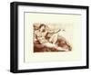 Creation of Adam (detail)-Michelangelo Buonarroti-Framed Art Print