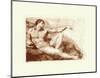 Creation of Adam (detail)-Michelangelo Buonarroti-Mounted Art Print