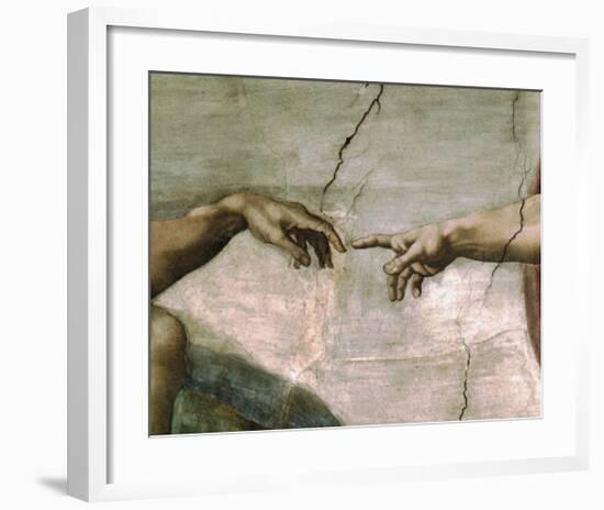 Creation of Adam - Detail-Michelangelo-Framed Premium Giclee Print