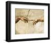 Creation of Adam (detail)-Michelangelo-Framed Art Print