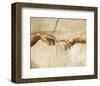 Creation of Adam (detail)-Michelangelo-Framed Art Print