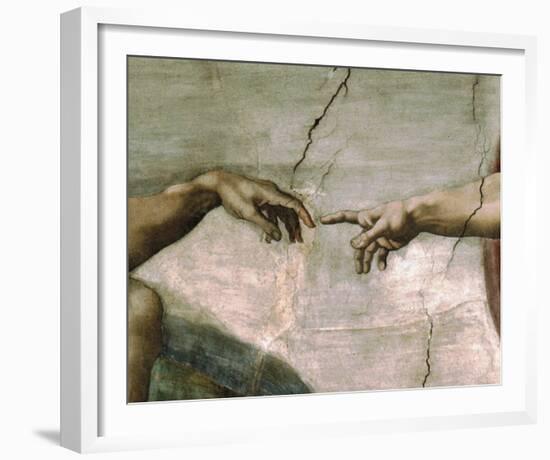 Creation of Adam - Detail-Michelangelo-Framed Giclee Print