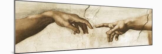 Creation of Adam - Focus-Michelangelo-Mounted Giclee Print