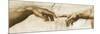 Creation of Adam - Focus-Michelangelo-Mounted Giclee Print