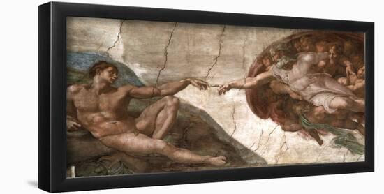 Creation of Adam (Full) Michaelangelo ART PRINT POSTER-null-Framed Poster