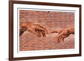 Creation of Adam Graffiti Art-null-Framed Art Print