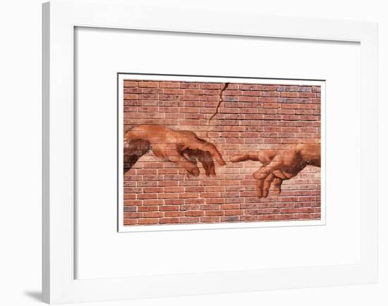 Creation of Adam Graffiti Art-null-Framed Art Print