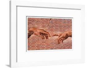 Creation of Adam Graffiti Art-null-Framed Art Print