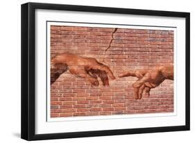 Creation of Adam Graffiti Art-null-Framed Art Print