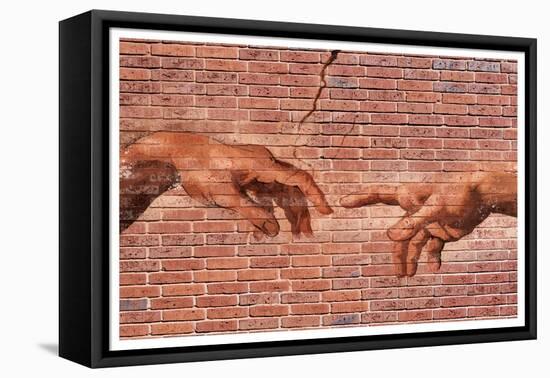 Creation of Adam Graffiti Art-null-Framed Stretched Canvas