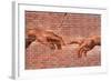 Creation of Adam Graffiti Plastic Sign-null-Framed Art Print