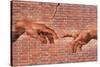 Creation of Adam Graffiti Plastic Sign-null-Stretched Canvas