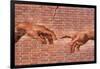 Creation of Adam Graffiti Plastic Sign-null-Framed Art Print