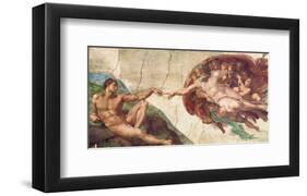 Creation of Adam-Michelangelo Buonarroti-Framed Premium Giclee Print