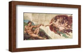 Creation of Adam-Michelangelo Buonarroti-Framed Premium Giclee Print