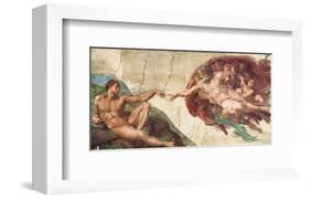 Creation of Adam-Michelangelo Buonarroti-Framed Premium Giclee Print