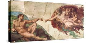 Creation of Adam-Michelangelo Buonarroti-Stretched Canvas