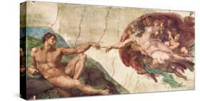 Creation of Adam-Michelangelo Buonarroti-Stretched Canvas