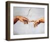 Creation of Adam-Michelangelo Buonarroti-Framed Art Print