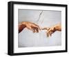 Creation of Adam-Michelangelo Buonarroti-Framed Art Print