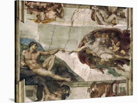 Creation of Adam-Michelangelo Buonarroti-Stretched Canvas