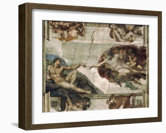 Creation of Adam-Michelangelo Buonarroti-Framed Giclee Print