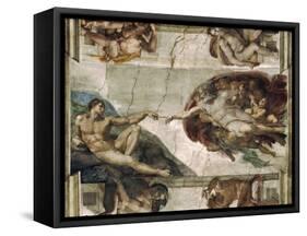 Creation of Adam-Michelangelo Buonarroti-Framed Stretched Canvas