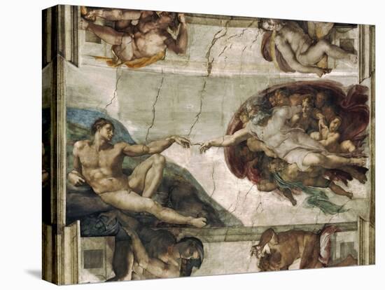 Creation of Adam-Michelangelo Buonarroti-Stretched Canvas