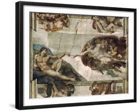 Creation of Adam-Michelangelo Buonarroti-Framed Giclee Print