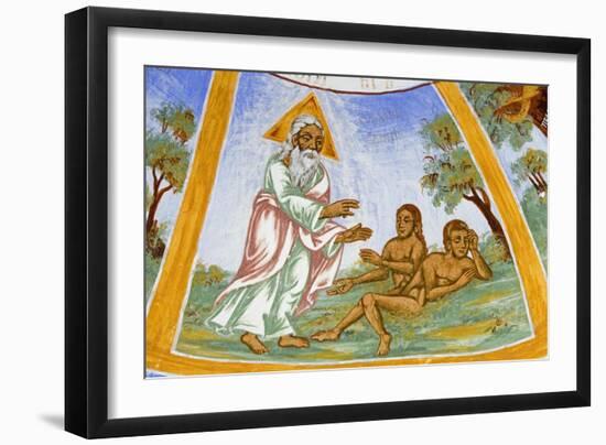 Creation of Eve, Fresco, Church of Assumption (1834), Sokolski Monastery (19th Century), Bulgaria-null-Framed Giclee Print