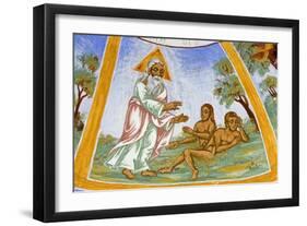 Creation of Eve, Fresco, Church of Assumption (1834), Sokolski Monastery (19th Century), Bulgaria-null-Framed Giclee Print