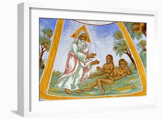 Creation of Eve, Fresco, Church of Assumption (1834), Sokolski Monastery (19th Century), Bulgaria-null-Framed Giclee Print