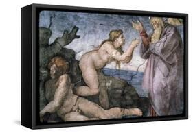 Creation of Eve-Michelangelo Buonarroti-Framed Stretched Canvas