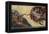 Creation Of Man-D. Rusty Rust-Framed Stretched Canvas