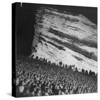 Creation Rock Dwarfs Audience during Concert Directed by Igor Stravinsky at Red Rocks Amphitheater-John Florea-Stretched Canvas