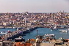Galata Bridge in Istanbul-Creatista-Photographic Print