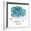 Creative Blue Cloud and Raindrops, Happy Monsoon Season Concept.-Allies Interactive-Framed Art Print