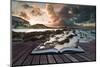 Creative Concept Image of Seascape in Pages of Book-Veneratio-Mounted Photographic Print