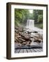 Creative Concept Image of Waterfall in Woods in Pages of Book-Veneratio-Framed Photographic Print