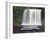 Creative Concept Image of Waterfall in Woods in Pages of Book-Veneratio-Framed Photographic Print