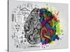 Creative Concept of the Human Brain, Vector Illustration-Lisa Alisa-Stretched Canvas