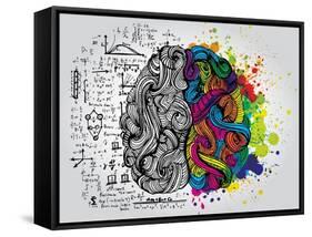 Creative Concept of the Human Brain, Vector Illustration-Lisa Alisa-Framed Stretched Canvas