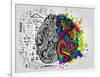 Creative Concept of the Human Brain, Vector Illustration-Lisa Alisa-Framed Art Print