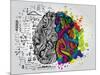 Creative Concept of the Human Brain, Vector Illustration-Lisa Alisa-Mounted Art Print