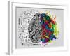 Creative Concept of the Human Brain, Vector Illustration-Lisa Alisa-Framed Art Print