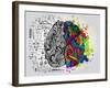 Creative Concept of the Human Brain, Vector Illustration-Lisa Alisa-Framed Art Print