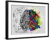 Creative Concept of the Human Brain, Vector Illustration-Lisa Alisa-Framed Art Print