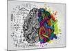 Creative Concept of the Human Brain, Vector Illustration-Lisa Alisa-Mounted Art Print